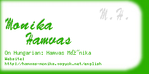 monika hamvas business card